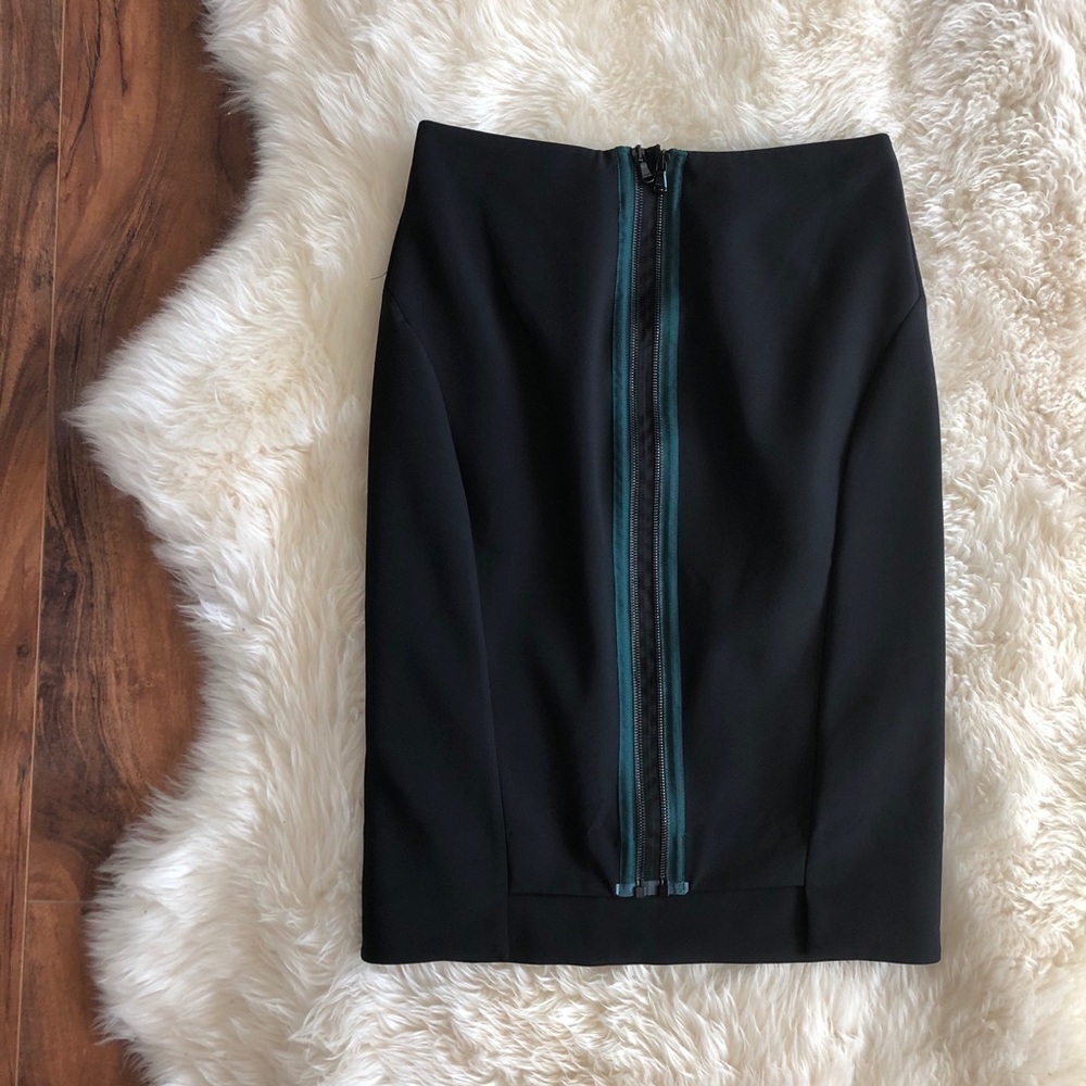 Opening Ceremony Thea Zip Front Pencil Skirt Black